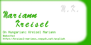 mariann kreisel business card